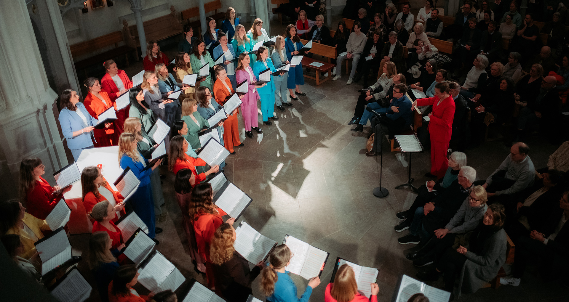 Bild från konserten Hör henne i Ersta kyrka den 8 mars. Foto: Emil Widlund.